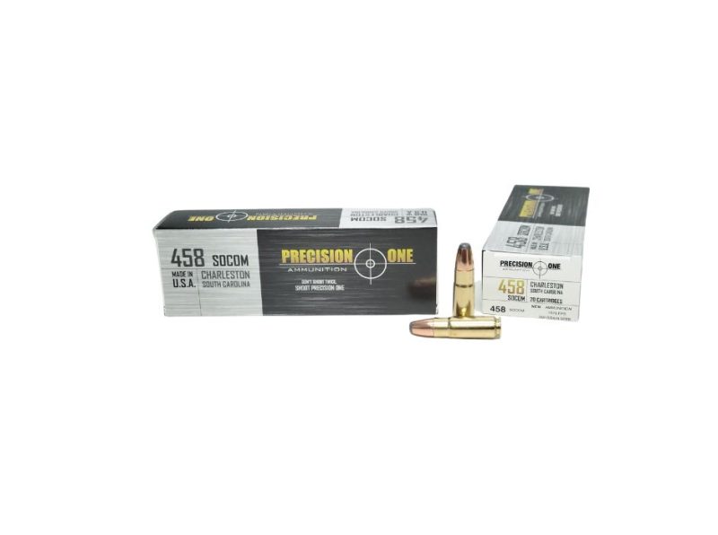 Precision One .458 SOCOM 350 Grain Soft Point Flat Nose